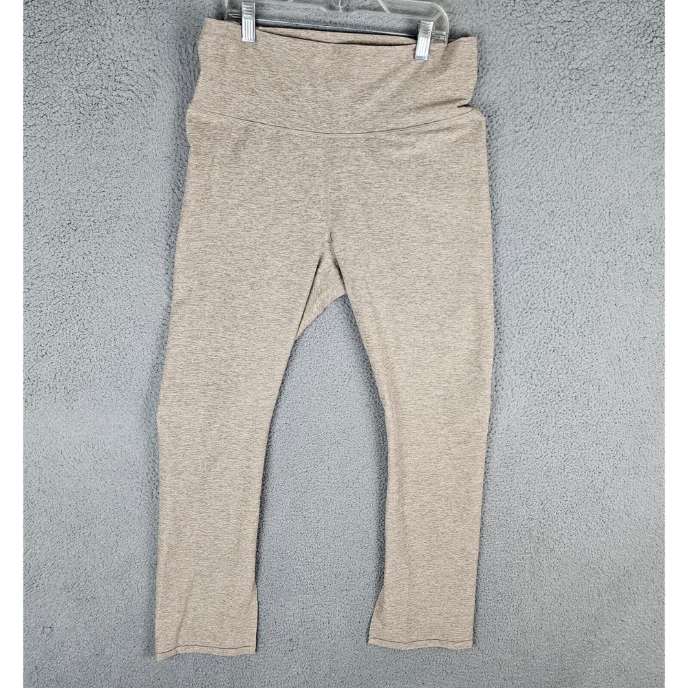 CALIA Pants Women XL Beige Lustralux Ultra Slim Boot Cut Split Hem Athleisure